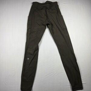 Lululemon Base Pace HR Cargo Tight Women's Olive Green Leggings Size 6
